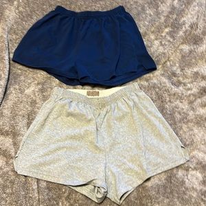 Two pair of Soffe shorts size LG